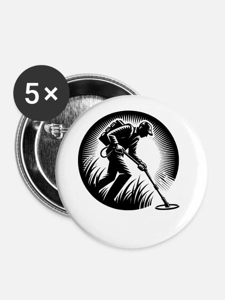 Sondeln Metalldetektor - Buttons groß 56 mm (5er Pack) - Weiß
