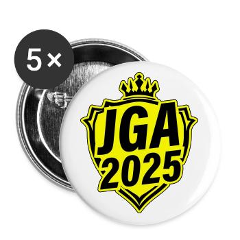 Jga 2025 Junggesellen Abschied - Buttons groß 56 mm (5er Pack) - Weiß - Vorne
