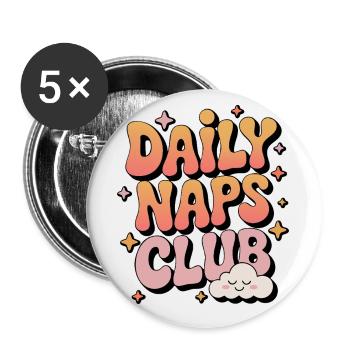 Daily Naps Club Sweet nap and nap - Buttons large 2.2''/56 mm (5-pack) - white - Front