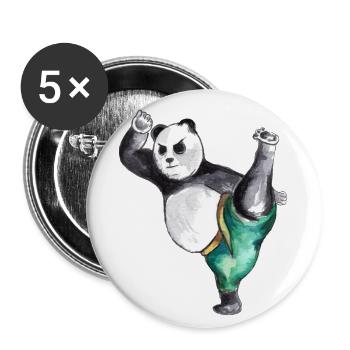 Kung-Fu Panda Baby - Buttons groß 56 mm (5er Pack) - Weiß - Vorne