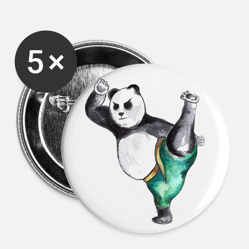 Kung-Fu Panda Baby - Buttons large 2.2''/56 mm (5-pack) - white