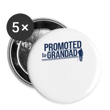 Promu grand-père grand-père Opi - Lot de 5 grands badges (56 mm) - blanc - Devant