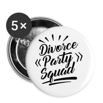 Divorce Party Squad Ex-wife Exmann Separation - Buttons large 2.2''/56 mm (5-pack) - white - Front