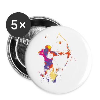 Archery - Buttons large 2.2''/56 mm (5-pack) - white - Front