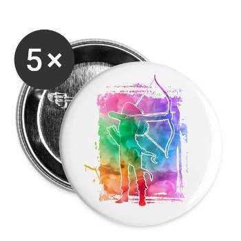 Archery - Buttons large 2.2''/56 mm (5-pack) - white - Front