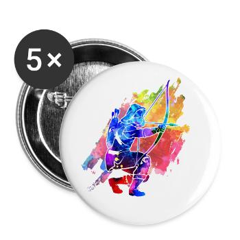 Archery - Buttons large 2.2''/56 mm (5-pack) - white - Front