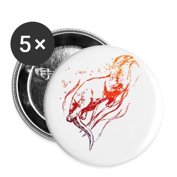 Otter - Buttons large 2.2''/56 mm (5-pack) - white - Front
