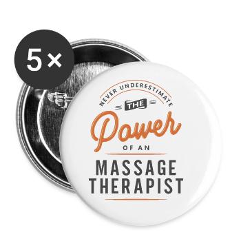 Massage Therapist Funny Job Title Profession - Buttons large 2.2''/56 mm (5-pack) - white - Front