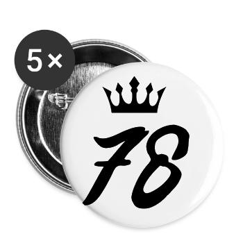 78 Number crown - Buttons large 2.2''/56 mm (5-pack) - white - Front