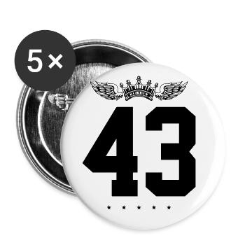 43 Number crown - Buttons large 2.2''/56 mm (5-pack) - white - Front