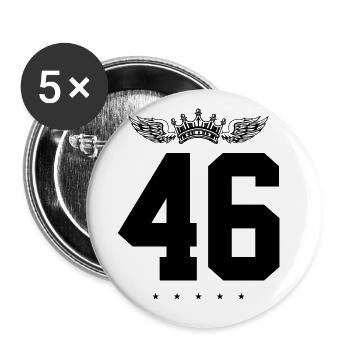 46 Number crown - Buttons large 2.2''/56 mm (5-pack) - white - Front