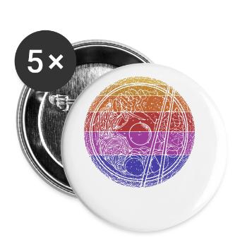 Ramen - Buttons large 2.2''/56 mm (5-pack) - white - Front