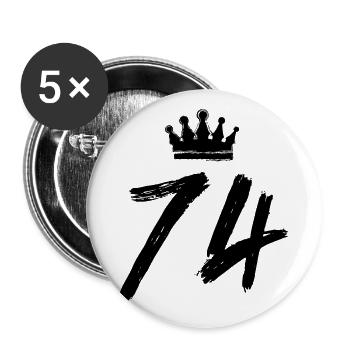 74 Number crown - Buttons large 2.2''/56 mm (5-pack) - white - Front