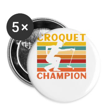 Croquet Champion - Buttons large 2.2''/56 mm (5-pack) - white - Front