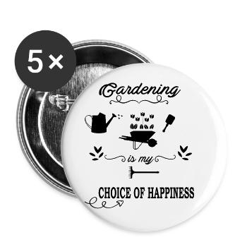 Gardening Choice of Happiness Plant Flowers - Buttons large 2.2''/56 mm (5-pack) - white - Front