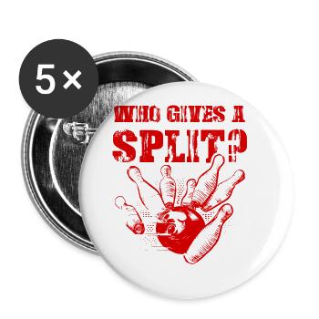 Bowling Split - Buttons large 2.2''/56 mm (5-pack) - white - Front