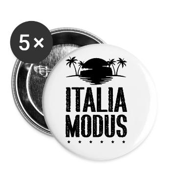 Italia Modus - Buttons groß 56 mm (5er Pack) - Weiß - Vorne
