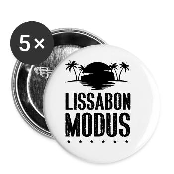 Lissabon Modus - Buttons groß 56 mm (5er Pack) - Weiß - Vorne