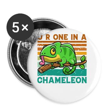 You are one in a Chameleon - Buttons large 2.2''/56 mm (5-pack) - white - Front