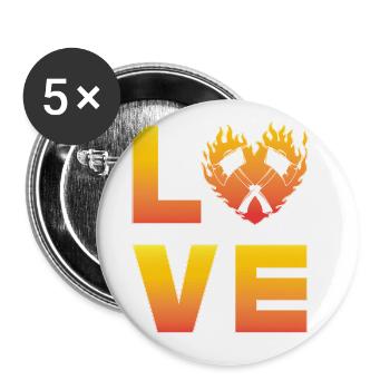 Axe throwing - Buttons large 2.2''/56 mm (5-pack) - white - Front