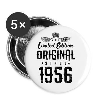 Édition limitée 1956 - Lot de 5 grands badges (56 mm) - blanc - Devant