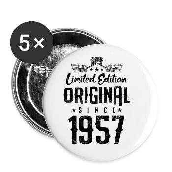 Édition limitée 1957 - Lot de 5 grands badges (56 mm) - blanc - Devant