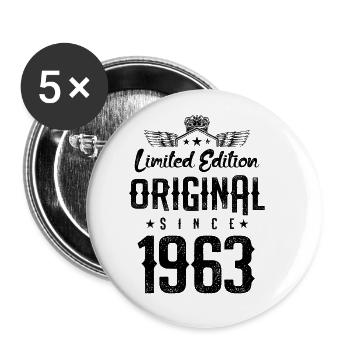 1963 limited edition - Buttons large 2.2''/56 mm (5-pack) - white - Front