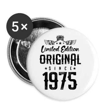 Édition limitée 1975 - Lot de 5 grands badges (56 mm) - blanc - Devant