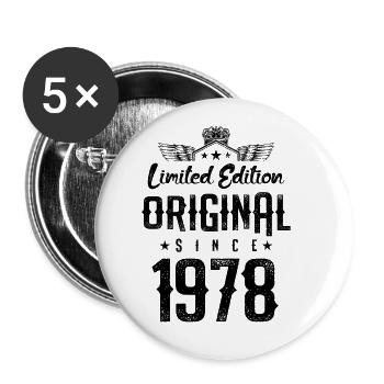 1978 limited edition - Buttons large 2.2''/56 mm (5-pack) - white - Front