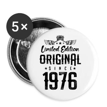 Édition limitée 1976 - Lot de 5 grands badges (56 mm) - blanc - Devant