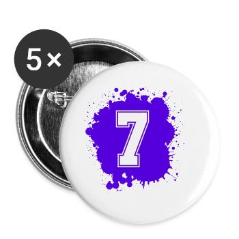 7 Nombre d’objets blob - Lot de 5 grands badges (56 mm) - blanc - Devant