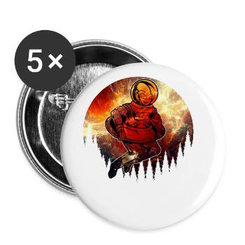 Alien - Buttons groß 56 mm (5er Pack) - Weiß - Vorne