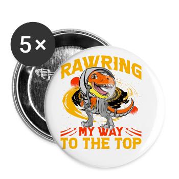 Rawring my way to the top - Buttons large 2.2''/56 mm (5-pack) - white - Front