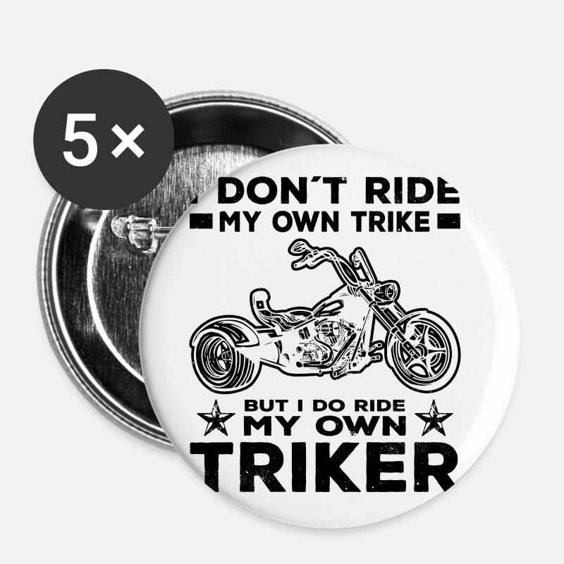 Trike - Buttons large 2.2''/56 mm (5-pack) - white
