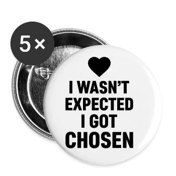 I was selected, not expected adoption day - Buttons large 2.2''/56 mm (5-pack) - white - Front