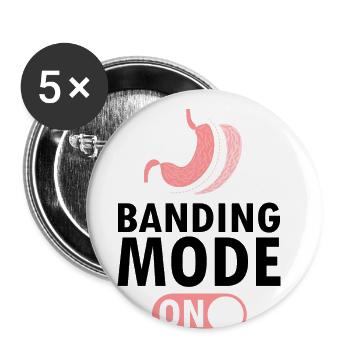 Gastric Bypass and Gastric Bypass Operation Design - Buttons large 2.2''/56 mm (5-pack) - white - Front