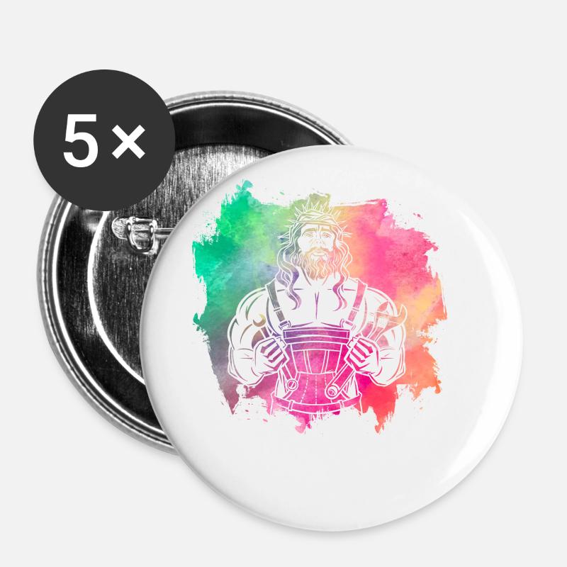 Christian craftsman - Buttons large 2.2''/56 mm (5-pack) - white