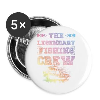 Legendary Fishing Team - Buttons large 2.2''/56 mm (5-pack) - white - Front