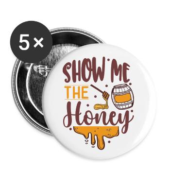 Montrez-moi le miel - Lot de 5 grands badges (56 mm) - blanc - Devant