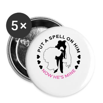 Bride Bachelorette Party JGA Mariage - Lot de 5 grands badges (56 mm) - blanc - Devant