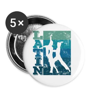 Latin Dance Couple Retro Dancers - Buttons large 2.2''/56 mm (5-pack) - white - Front
