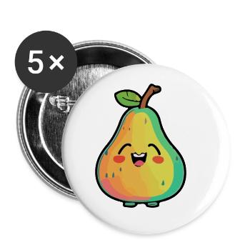 Bande dessinée Pear - Lot de 5 grands badges (56 mm) - blanc - Devant