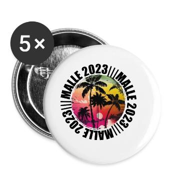 Malle 2023 - Buttons large 2.2''/56 mm (5-pack) - white - Front