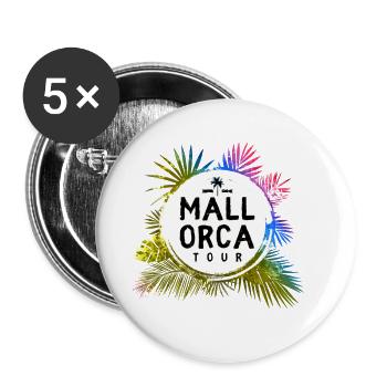 Mallorca Tour Travel Colorful - Buttons large 2.2''/56 mm (5-pack) - white - Front