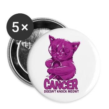 Cat Honors Cancer Caregiver - Buttons large 2.2''/56 mm (5-pack) - white - Front