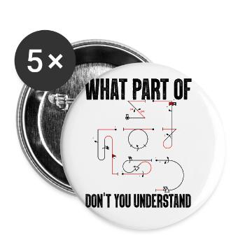 Which part of the Aresti aerobatic maneuvers - Buttons large 2.2''/56 mm (5-pack) - white - Front