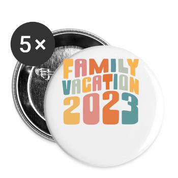 Family Vacation 2023 Making Memories - Buttons large 2.2''/56 mm (5-pack) - white - Front