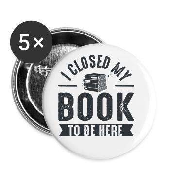 Lire des livres parce que la réalité est surestimée - Lot de 5 grands badges (56 mm) - blanc - Devant