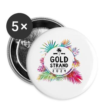 Sables d’Or 2024 Coloré - Lot de 5 grands badges (56 mm) - blanc - Devant