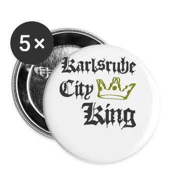 Karlsruhe City King - Buttons groß 56 mm (5er Pack) - Weiß - Vorne